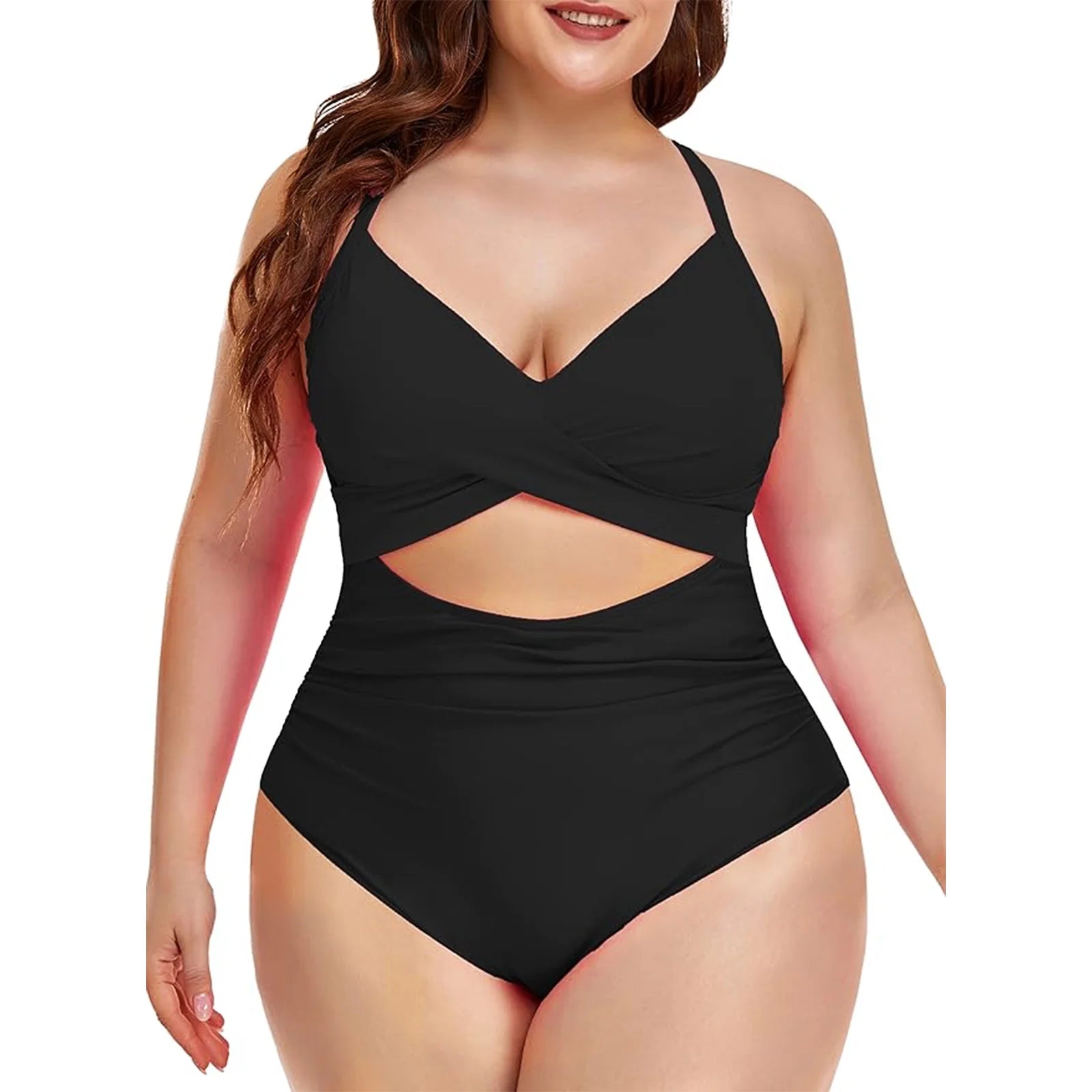 Elegance Cutout One-Piece – Tummy Control Wrap Swimsuit