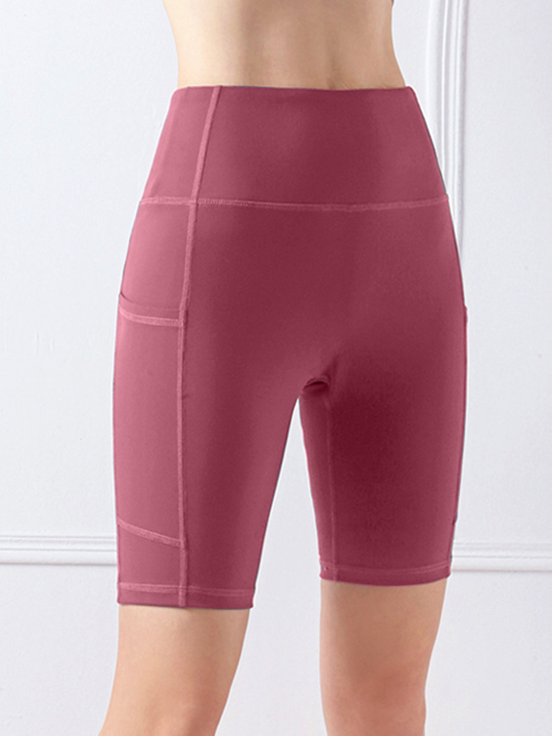 Pocketed High Waist Active Shorts - Sharpline Insights, LLC