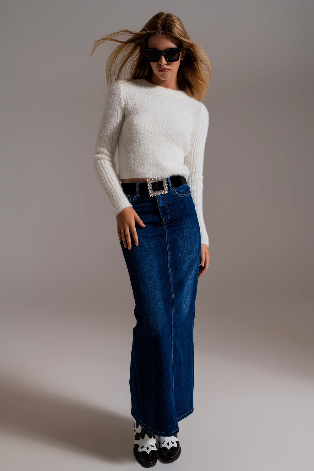 Ribbed Cropped Sweater