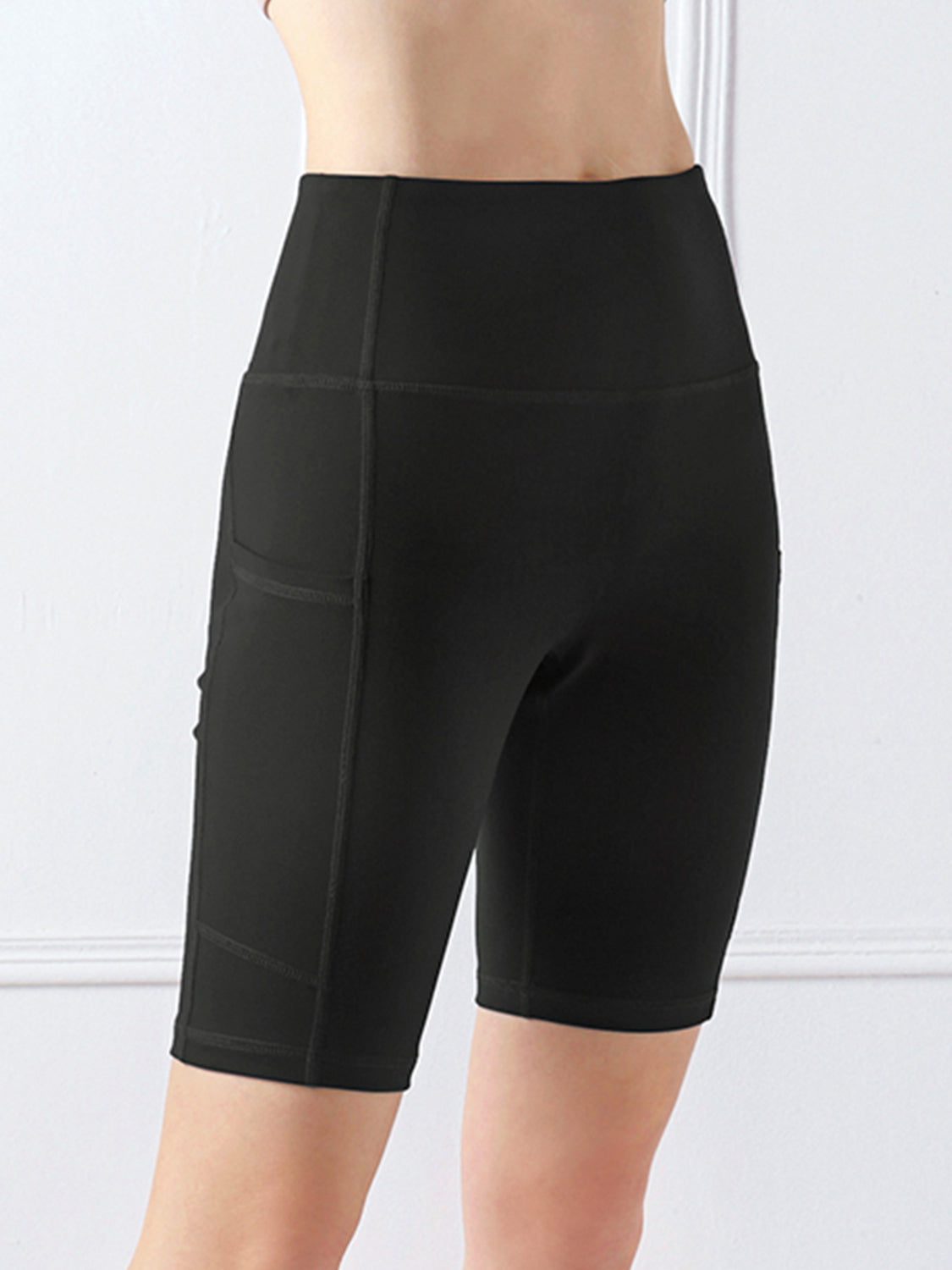 Pocketed High Waist Active Shorts - Sharpline Insights, LLC