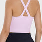 Crisscross Grecian Neck Active Cami