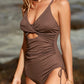 Essence Ribbed Monokini – V-Neck One-Piece