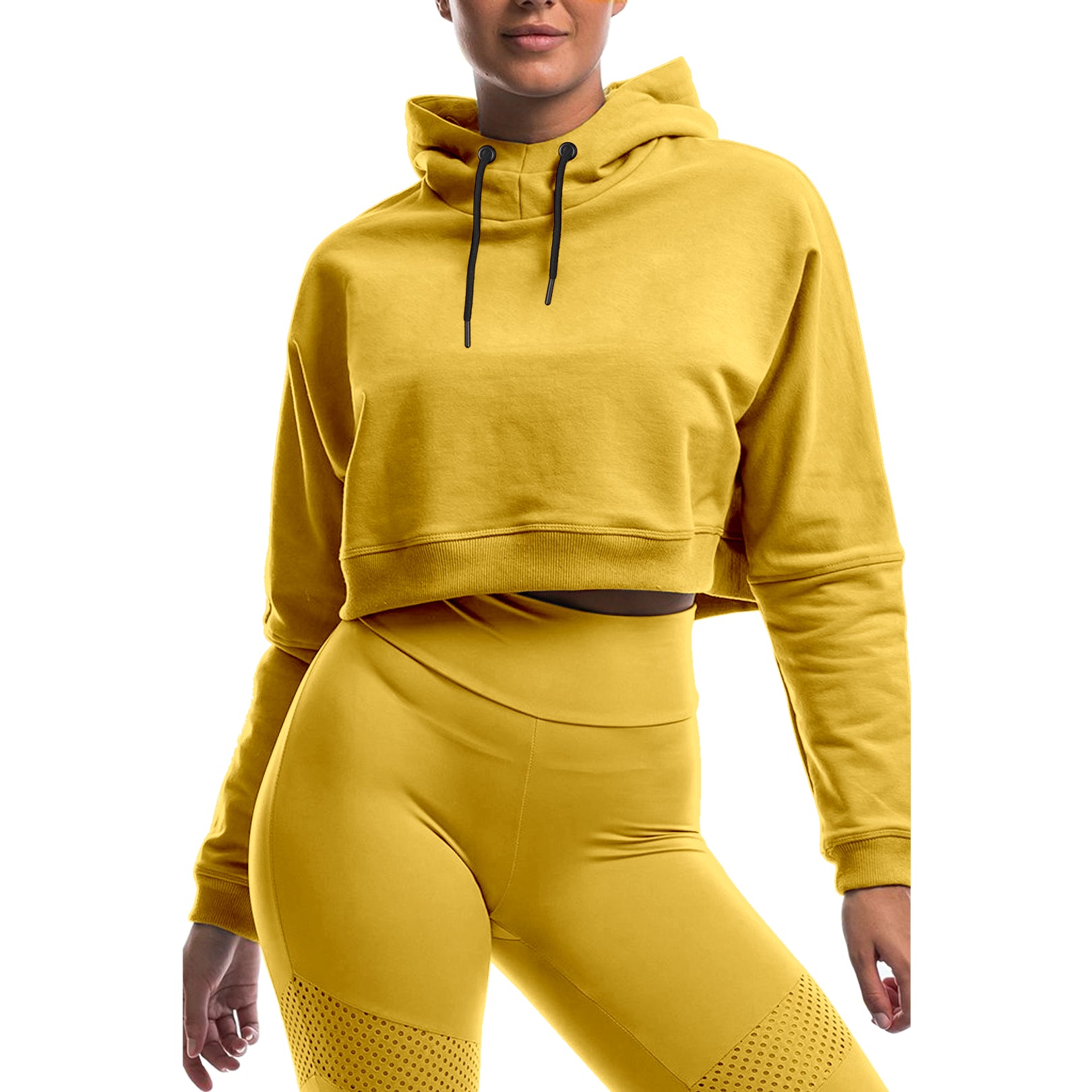 Long Sleeve Crop Top Hoodie - Sharpline Insights, LLC