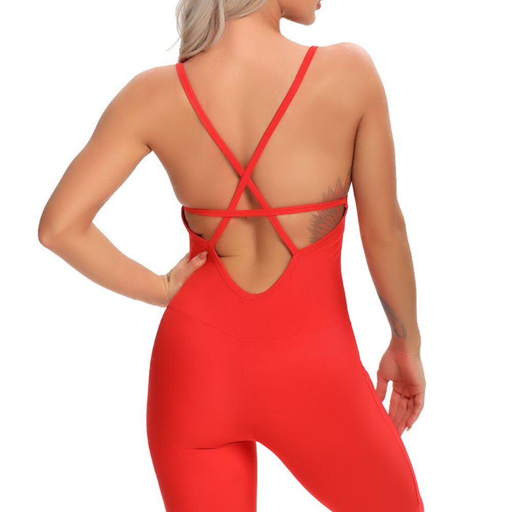 Fitness Yoga Set Women Sexy Jumpsuit - Sharpline Insights, LLC