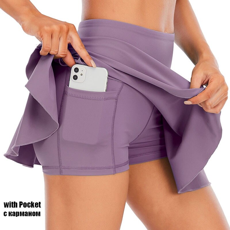 Cloud Hide Tennis Skirts Women Sports Golf Pleated Skirt Fitness Shorts - Sharpline Insights, LLC