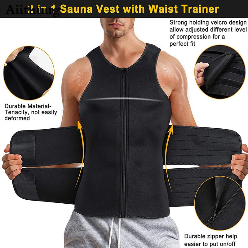 Aiithuug Sauna Vest for Men Waist Trainer - Sharpline Insights, LLC