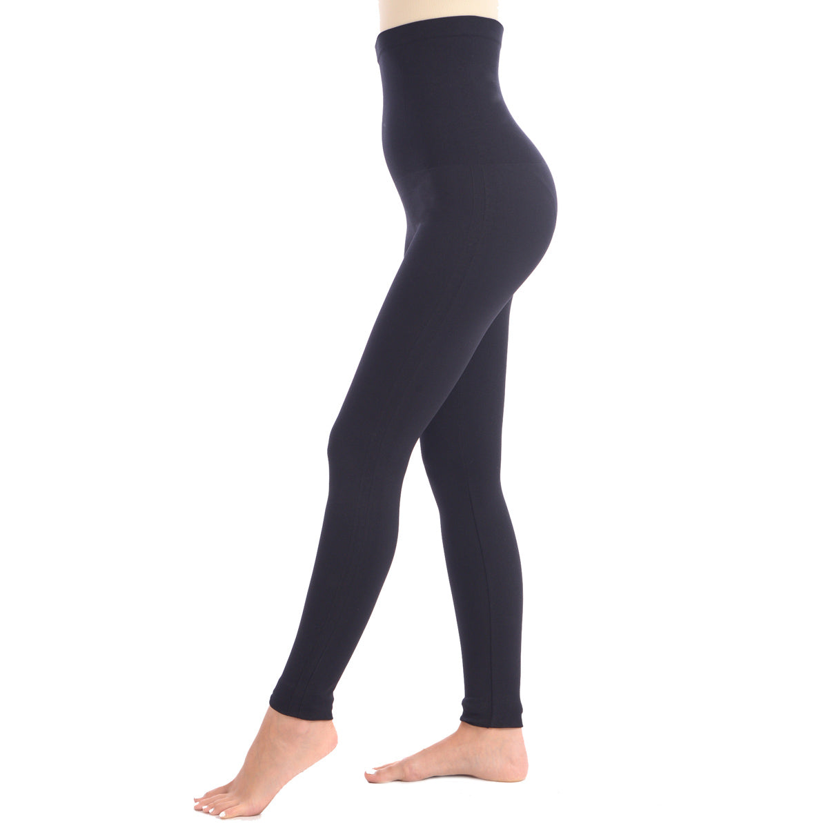 New Full Shaping Legging With Double Layer 5" Waistband - Black - Sharpline Insights, LLC