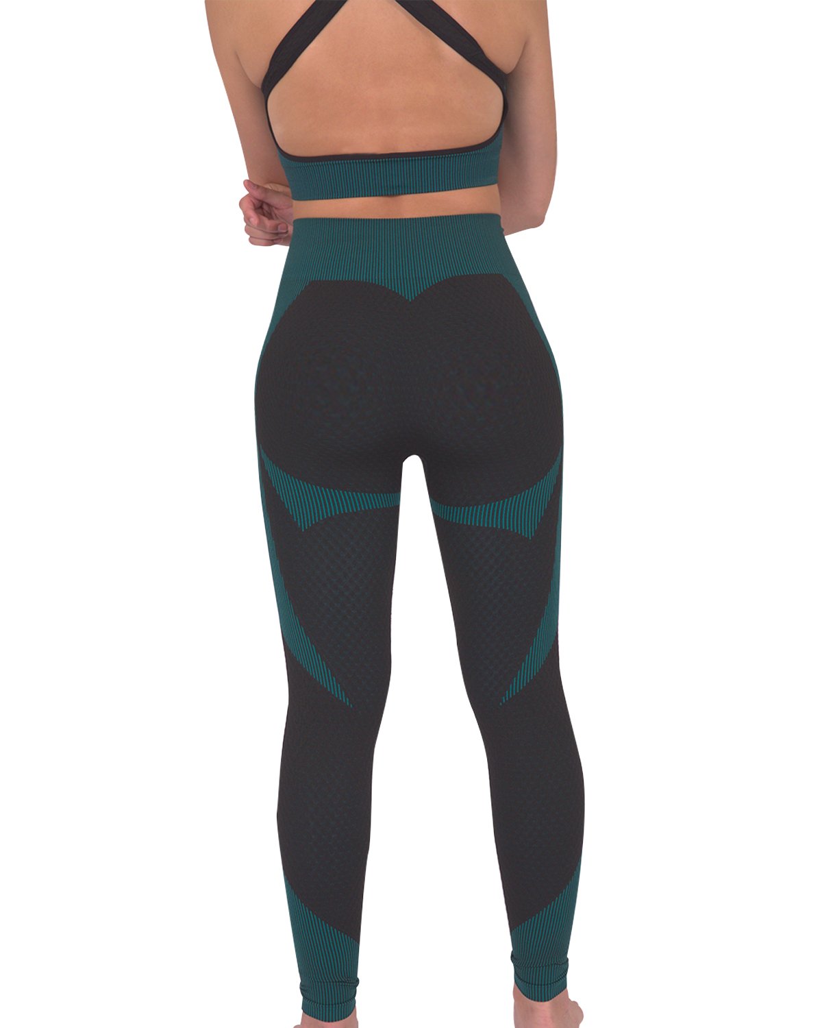 Black & Teal Leggings - Sharpline Insights, LLC