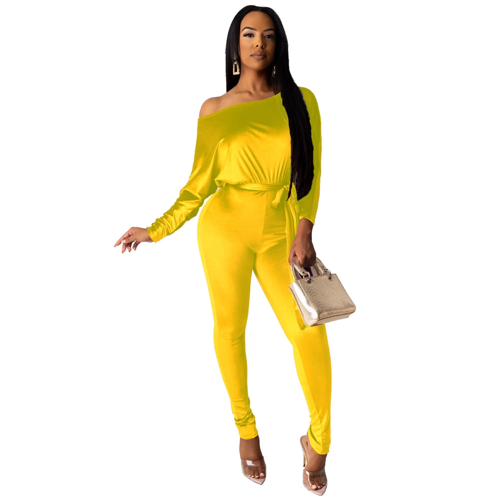 2022 Fall Autumn Winter Women Velvet Jumpsuit - Sharpline Insights, LLC