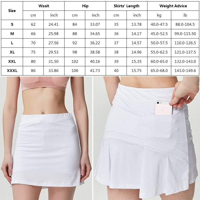 Women Tennis Skirts Badminton Golf Pleated Skirt Girl - Sharpline Insights, LLC