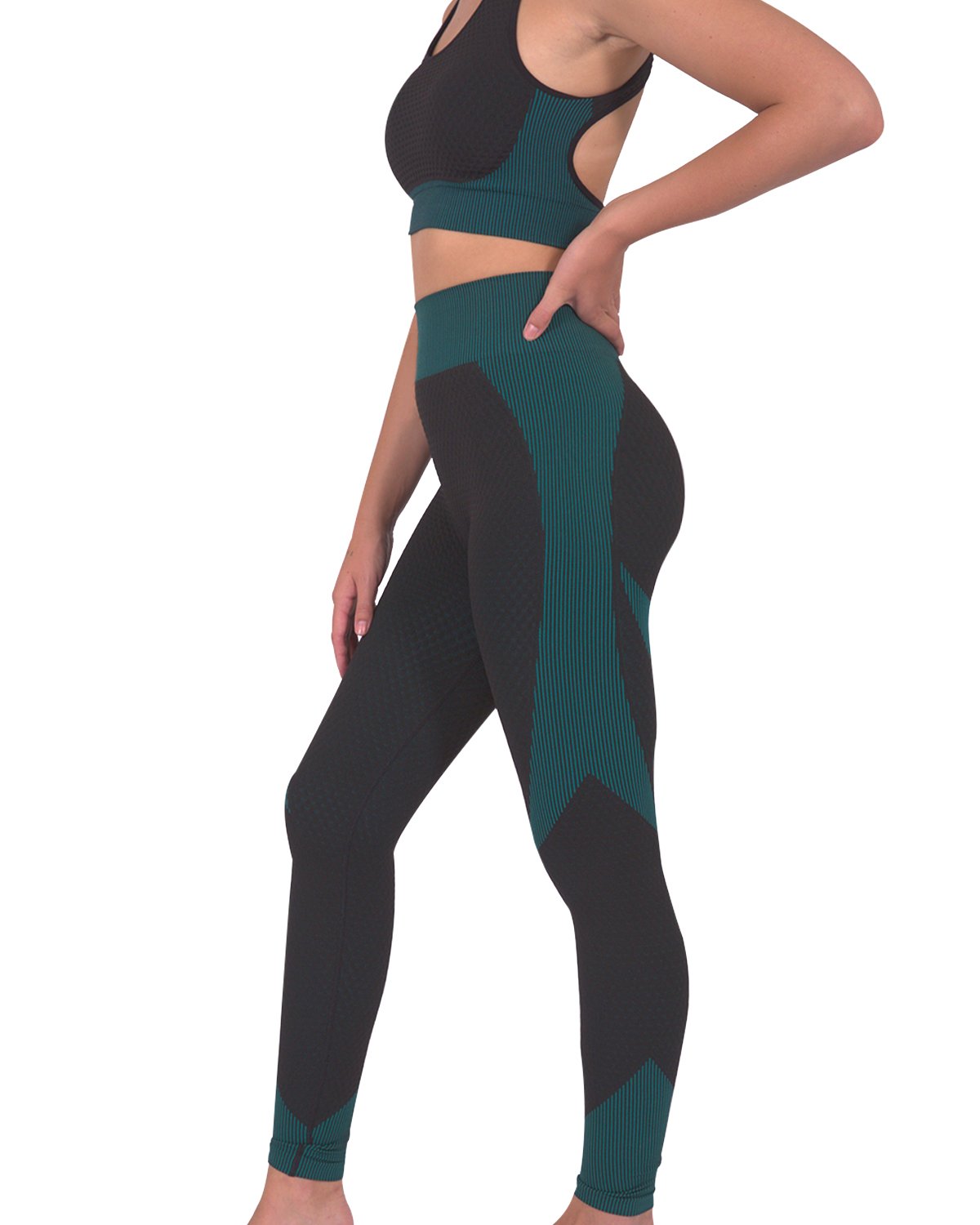 Black & Teal Leggings - Sharpline Insights, LLC