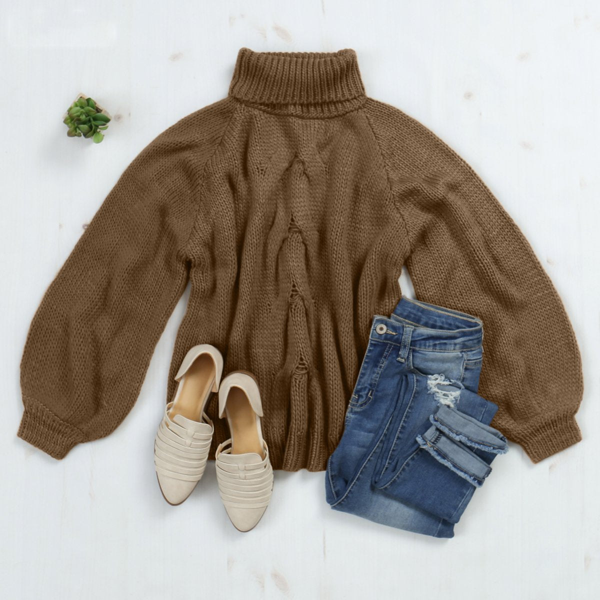 Fall Turtleneck Knit Sweater - Sharpline Insights, LLC