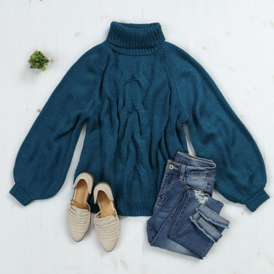 Fall Turtleneck Knit Sweater - Sharpline Insights, LLC