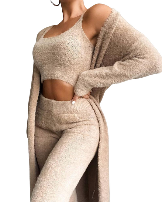 Fall Three Piece Cozy Sweater Set - Sharpline Insights, LLC