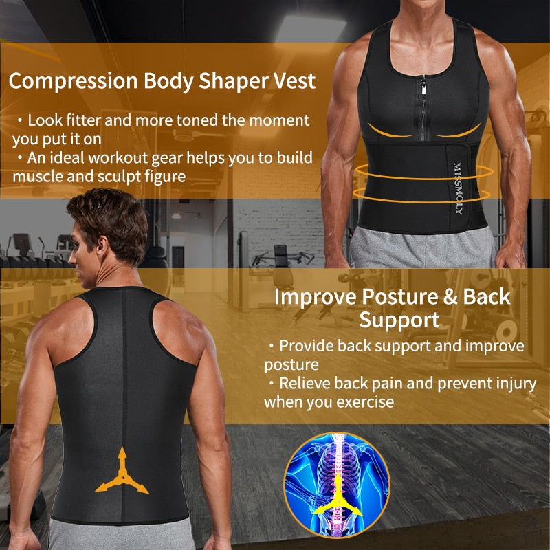 Mens Waist Trainer Vest Slimming Body Shaper - Sharpline Insights, LLC