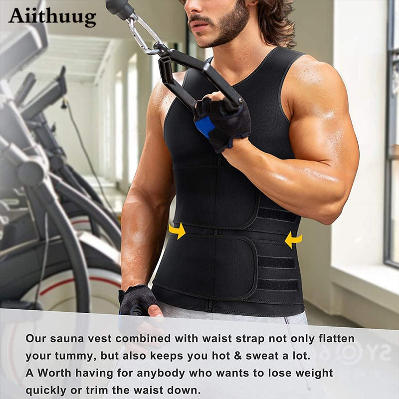 Aiithuug Sauna Vest for Men Waist Trainer - Sharpline Insights, LLC