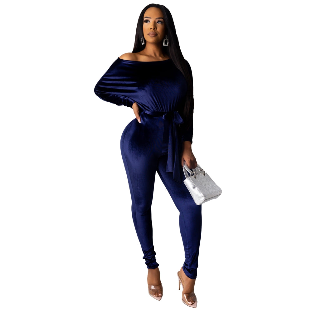 2022 Fall Autumn Winter Women Velvet Jumpsuit - Sharpline Insights, LLC