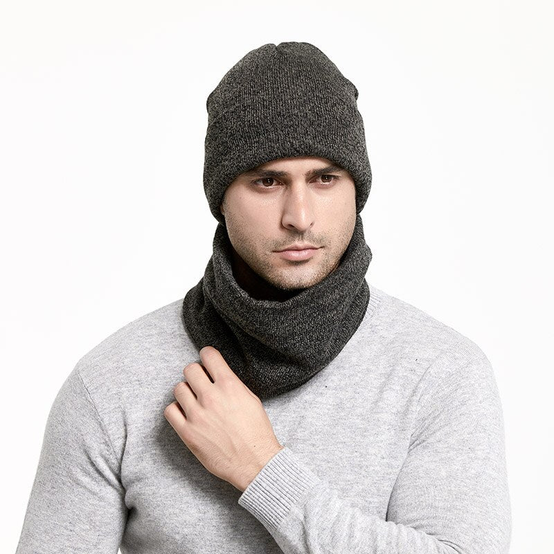 Winter Men Hats Scarf Set - Sharpline Insights, LLC