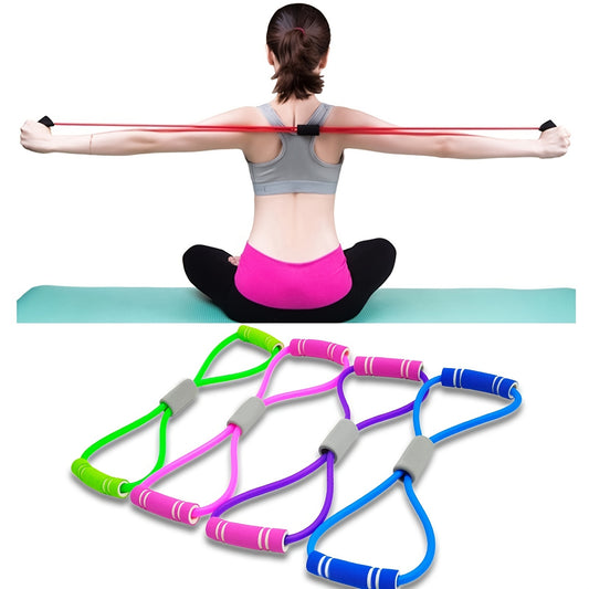 8-shaped Resistance Bands, Stretch Fitness Band, Pull Rope, Chest Arm And Shoulder Stretch Bands Exercise Equipment For Home Workout, Physical Therapy, Strength Training - Sharpline Insights