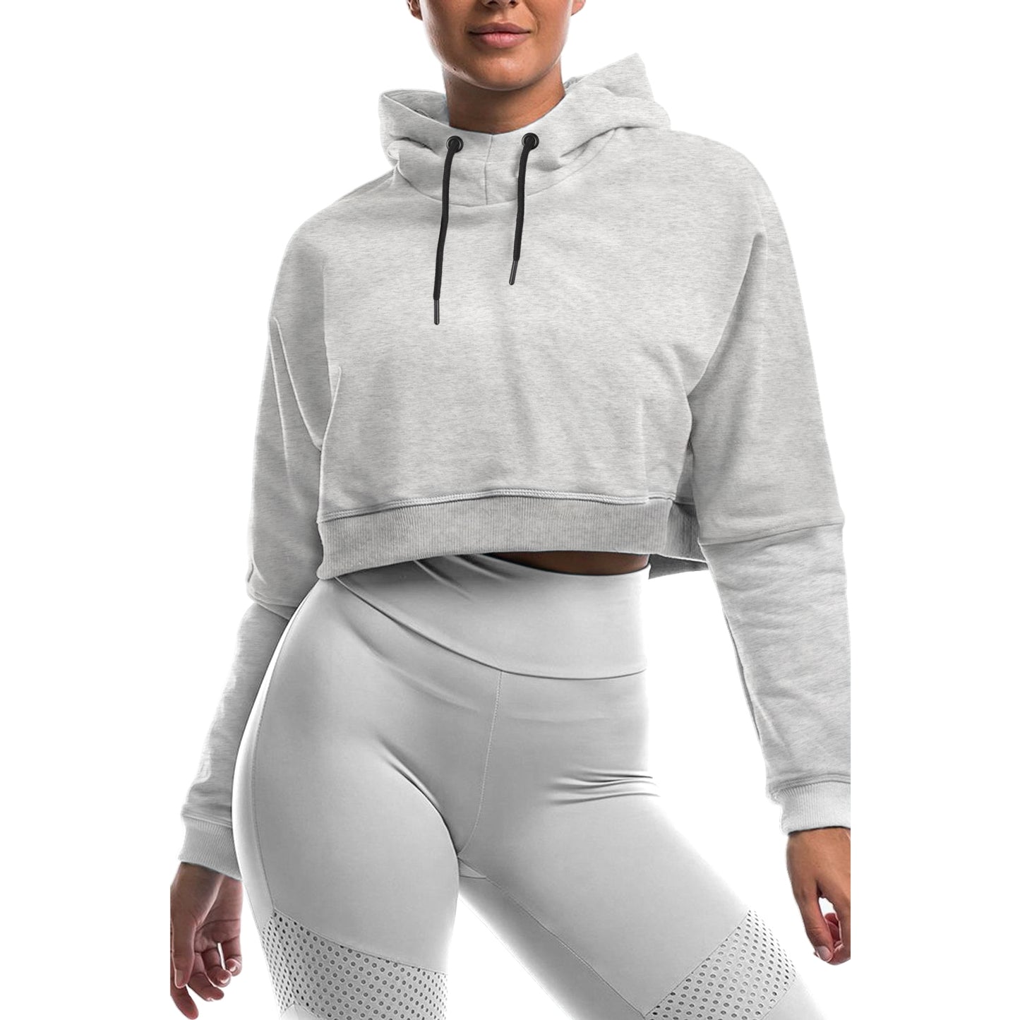 Long Sleeve Crop Top Hoodie - Sharpline Insights, LLC