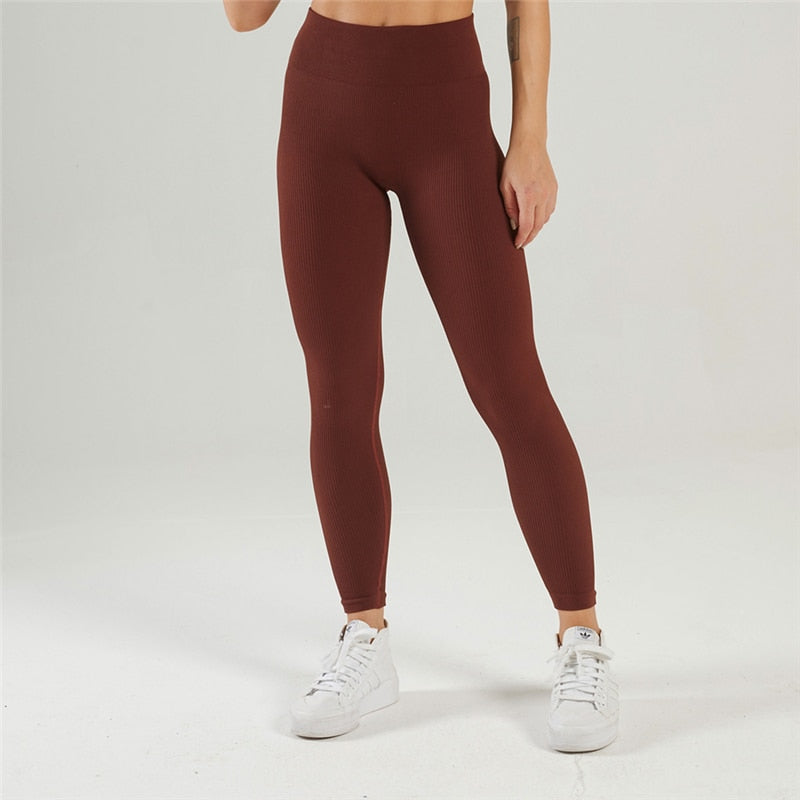 Ribbed Yoga Leggings - Sharpline Insights, LLC