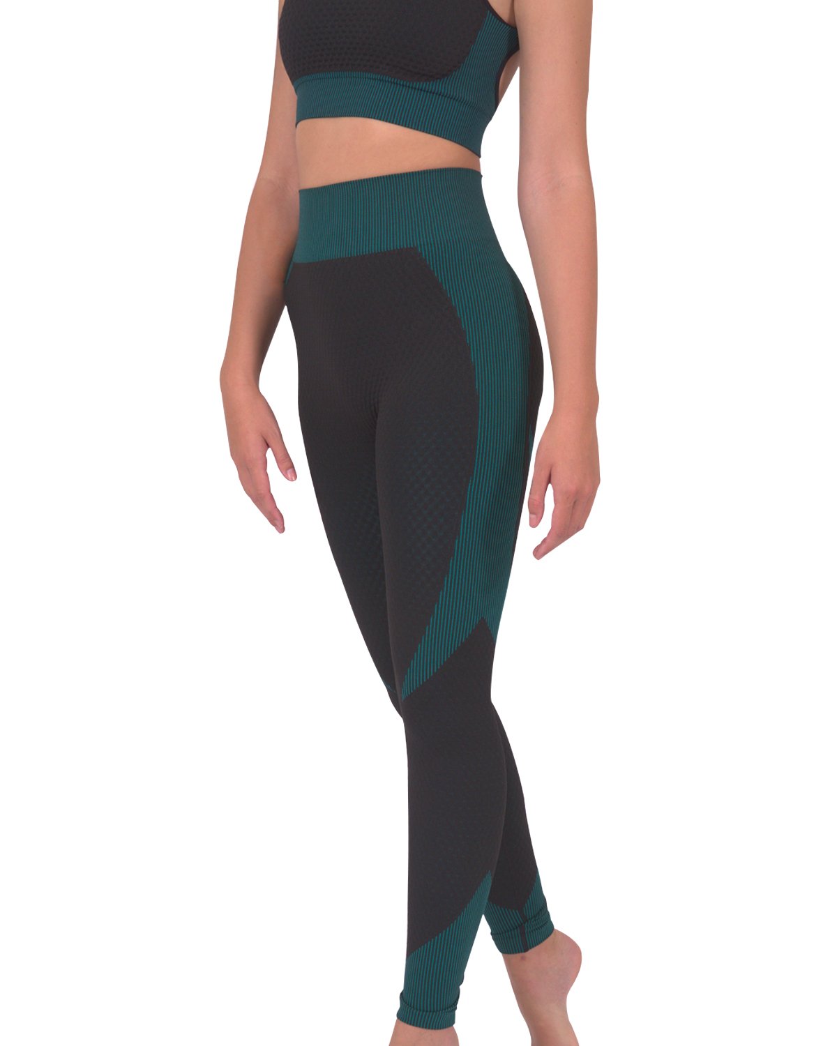 Black & Teal Leggings - Sharpline Insights, LLC