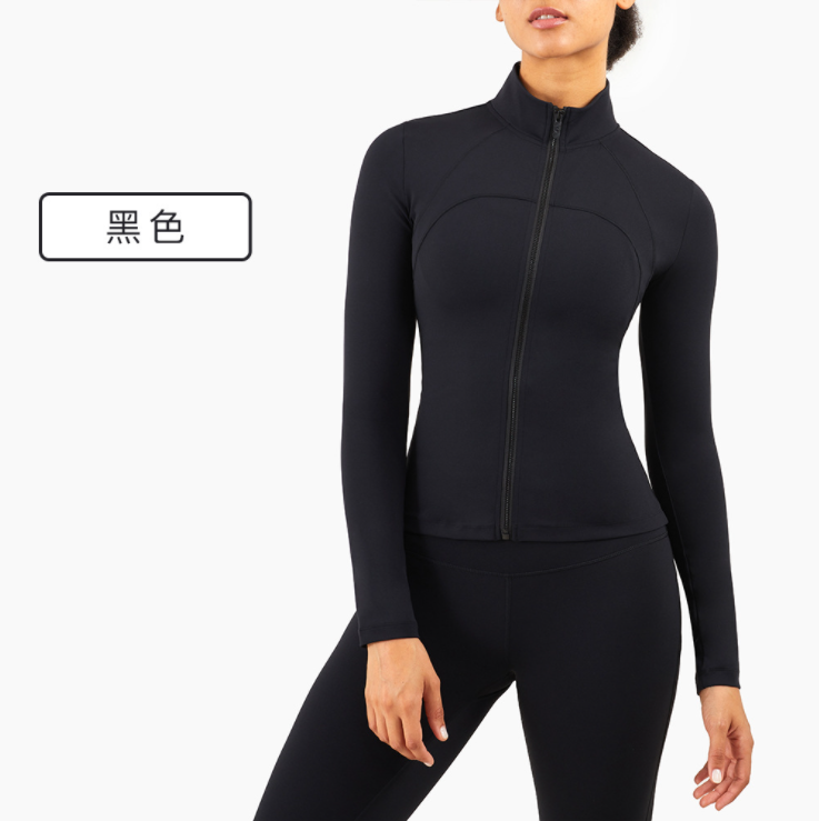 Workout Gym Outfit Nude Active Wear Fitness Clothing Women Long Sleeve Top With Zipper Jacket Suits 2 Piece Yoga Sets for Sport - Sharpline Insights, LLC