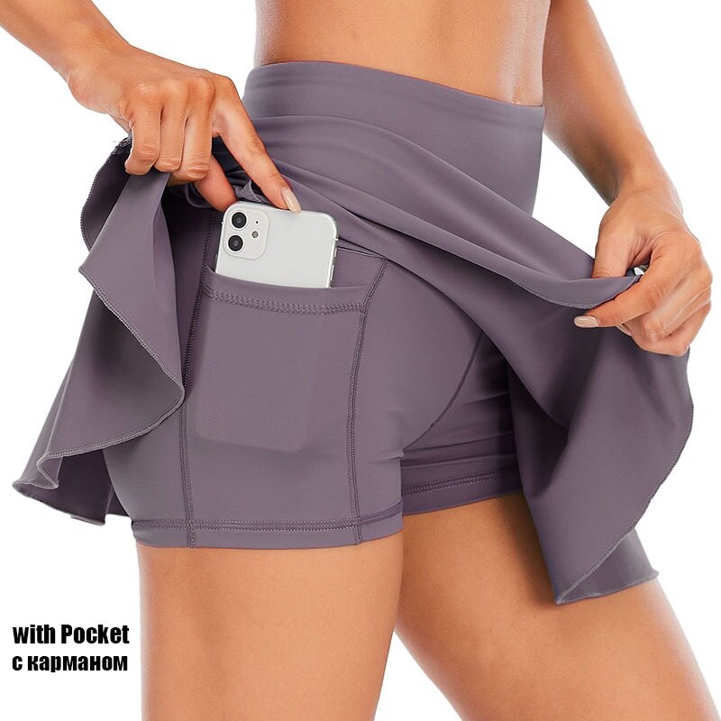 Cloud Hide Tennis Skirts Women Sports Golf Pleated Skirt Fitness Shorts - Sharpline Insights, LLC