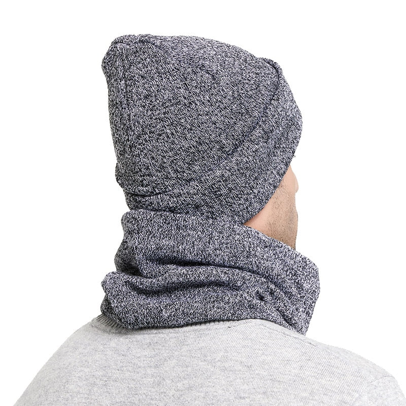 Winter Men Hats Scarf Set - Sharpline Insights, LLC