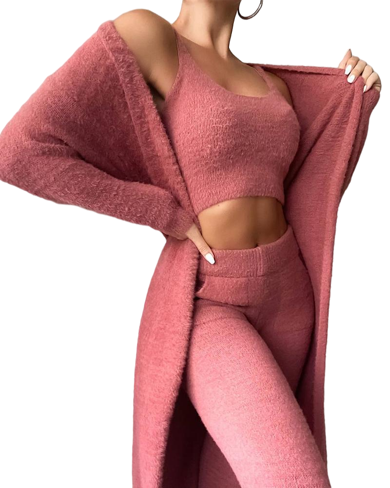 Fall Three Piece Cozy Sweater Set - Sharpline Insights, LLC