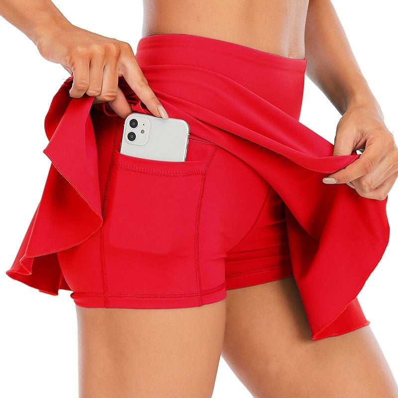 Cloud Hide Tennis Skirts Women Sports Golf Pleated Skirt Fitness Shorts - Sharpline Insights, LLC