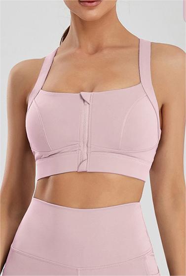 Plus Size Sports Bra Women Fitness Running High Shockproof Yoga Clothes Big Chest Show Small Beauty Back Zipper Bra - Sharpline Insights