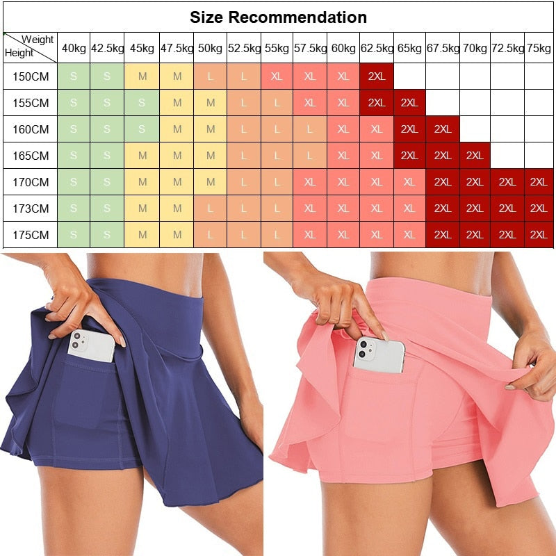 Cloud Hide Tennis Skirts Women Sports Golf Pleated Skirt Fitness Shorts - Sharpline Insights, LLC