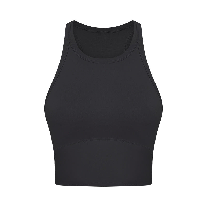 Nude Feel With Chest Pad Yoga Vest Women Shockproof Push Up Accessory Breast Push Up Sports Underwear Bra - Sharpline Insights