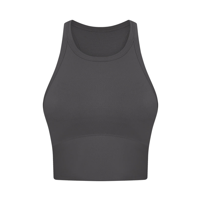 Nude Feel With Chest Pad Yoga Vest Women Shockproof Push Up Accessory Breast Push Up Sports Underwear Bra - Sharpline Insights