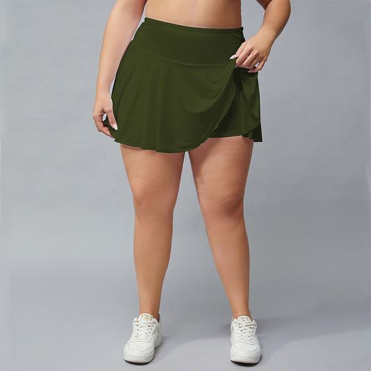 Plus Size Fitness Shorts Women Outdoor Quick-Drying Breathable Tennis Skirt Running Workout Training Pleated Skirt Culottes - Sharpline Insights