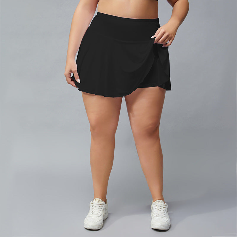 Plus Size Fitness Shorts Women Outdoor Quick-Drying Breathable Tennis Skirt Running Workout Training Pleated Skirt Culottes - Sharpline Insights