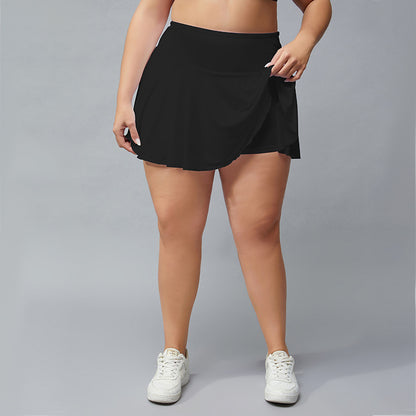 Plus Size Fitness Shorts Women Outdoor Quick-Drying Breathable Tennis Skirt Running Workout Training Pleated Skirt Culottes - Sharpline Insights