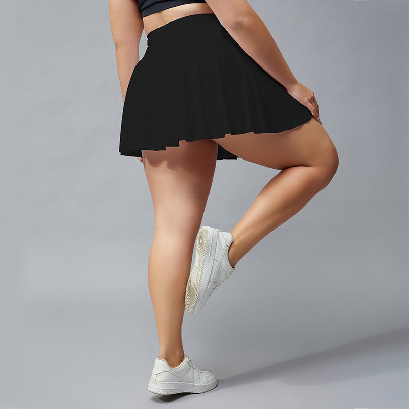 Plus Size Fitness Shorts Women Outdoor Quick-Drying Breathable Tennis Skirt Running Workout Training Pleated Skirt Culottes - Sharpline Insights