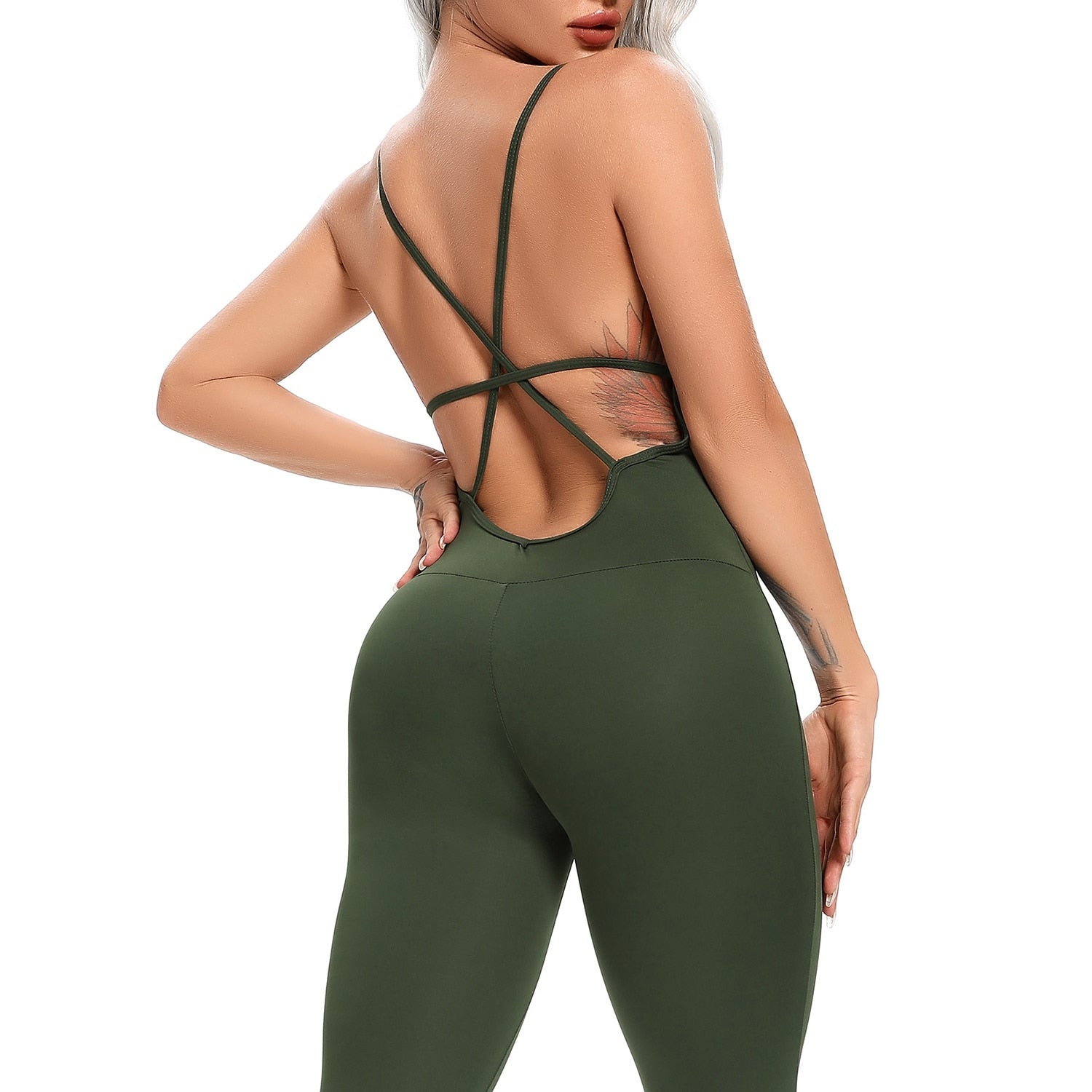 Fitness Yoga Set Women Sexy Jumpsuit - Sharpline Insights, LLC