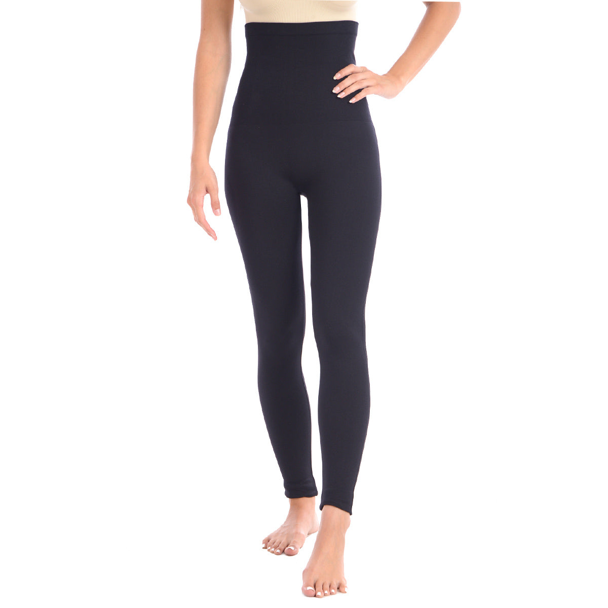 New Full Shaping Legging With Double Layer 5" Waistband - Black - Sharpline Insights, LLC