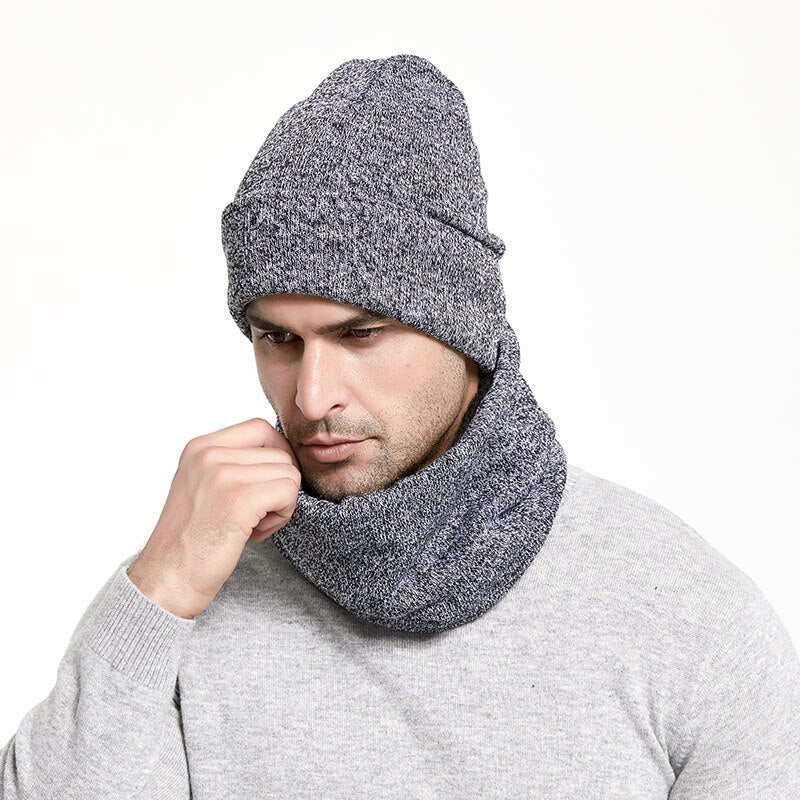 Winter Men Hats Scarf Set - Sharpline Insights, LLC