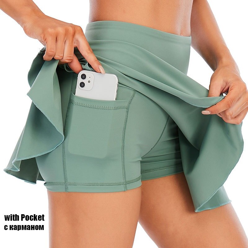 Cloud Hide Tennis Skirts Women Sports Golf Pleated Skirt Fitness Shorts - Sharpline Insights, LLC