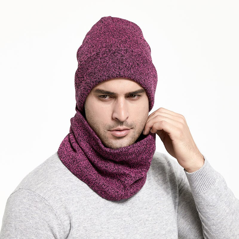 Winter Men Hats Scarf Set - Sharpline Insights, LLC