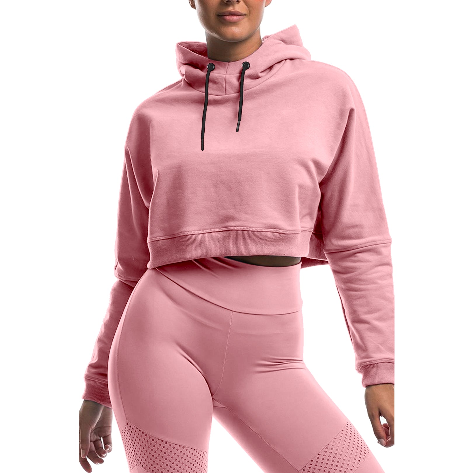 Long Sleeve Crop Top Hoodie - Sharpline Insights, LLC