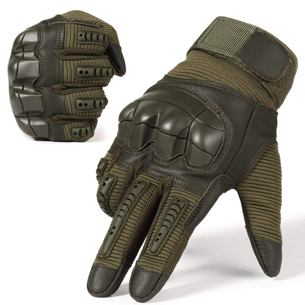 Touch Screen Tactical Rubber Hard Knuckle Full Finger Combat - Sharpline Insights, LLC