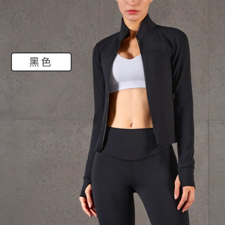 Workout Gym Outfit Nude Active Wear Fitness Clothing Women Long Sleeve Top With Zipper Jacket Suits 2 Piece Yoga Sets for Sport - Sharpline Insights, LLC