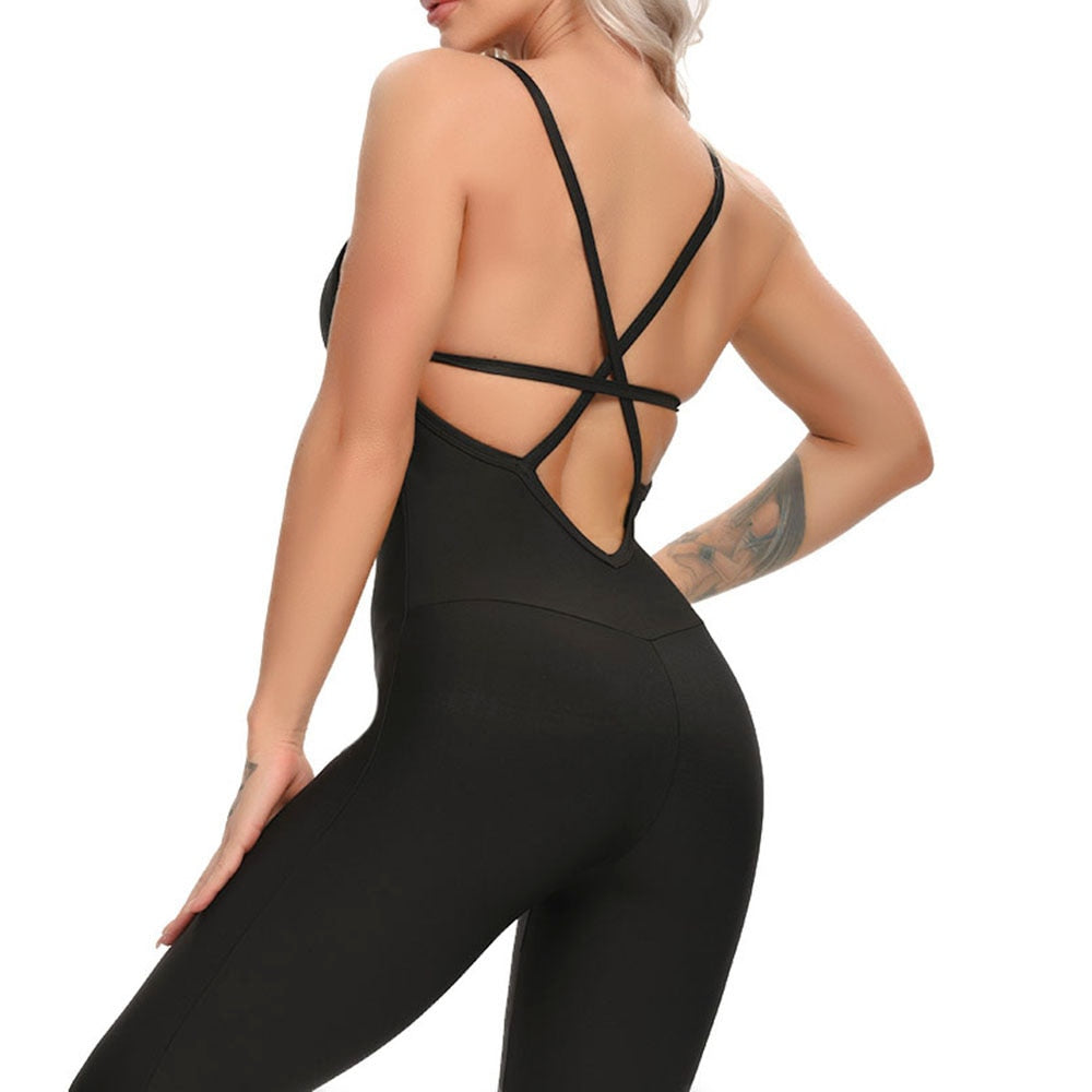 Fitness Yoga Set Women Sexy Jumpsuit - Sharpline Insights, LLC